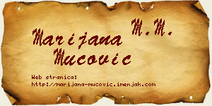 Marijana Mucović vizit kartica